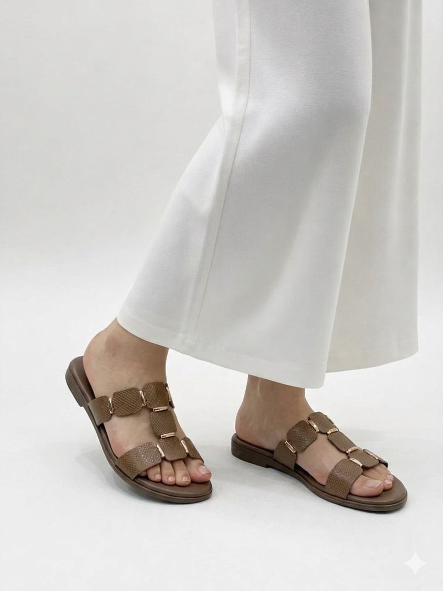 Studded Luxe Slides